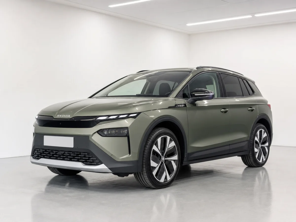 2026 Skoda Elroq 85 Edition in a white LED showroom