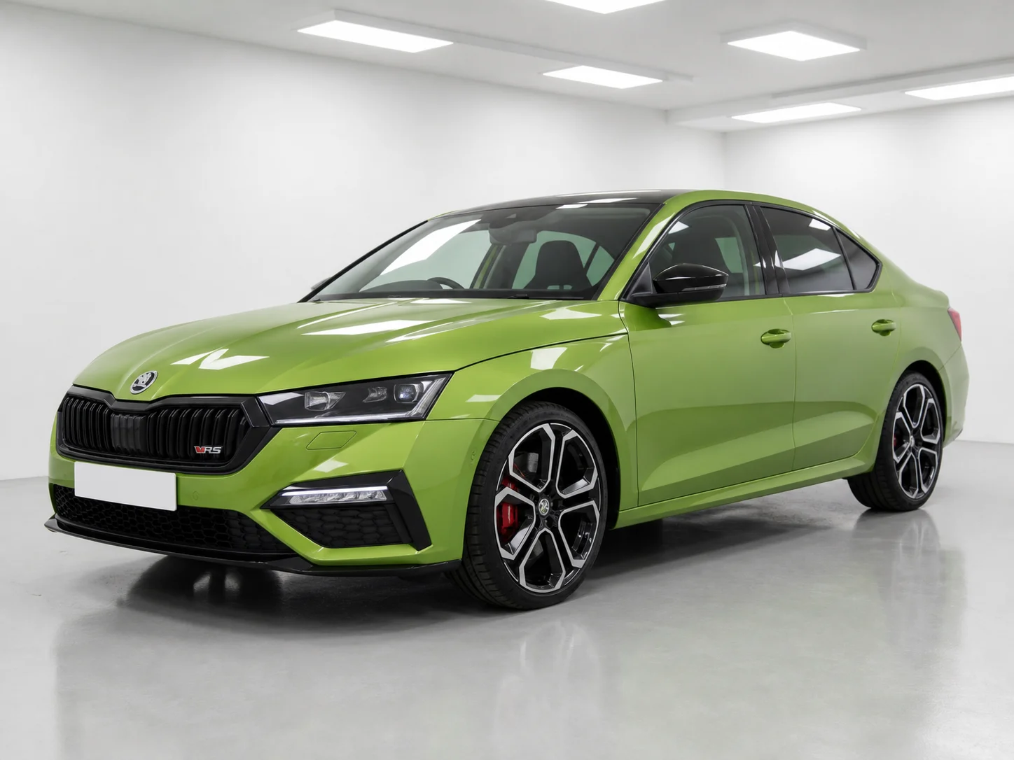 2026 Skoda Octavia vRS DSG in a white LED showroom