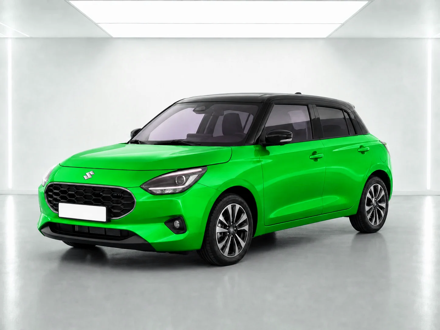 2026 Suzuki Swift Ultra Hybrid in a white LED showroom