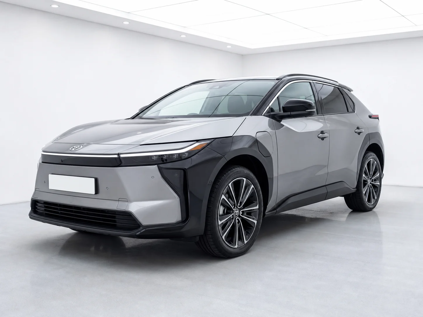 2026 Toyota bZ4X Motion AWD in a white LED showroom
