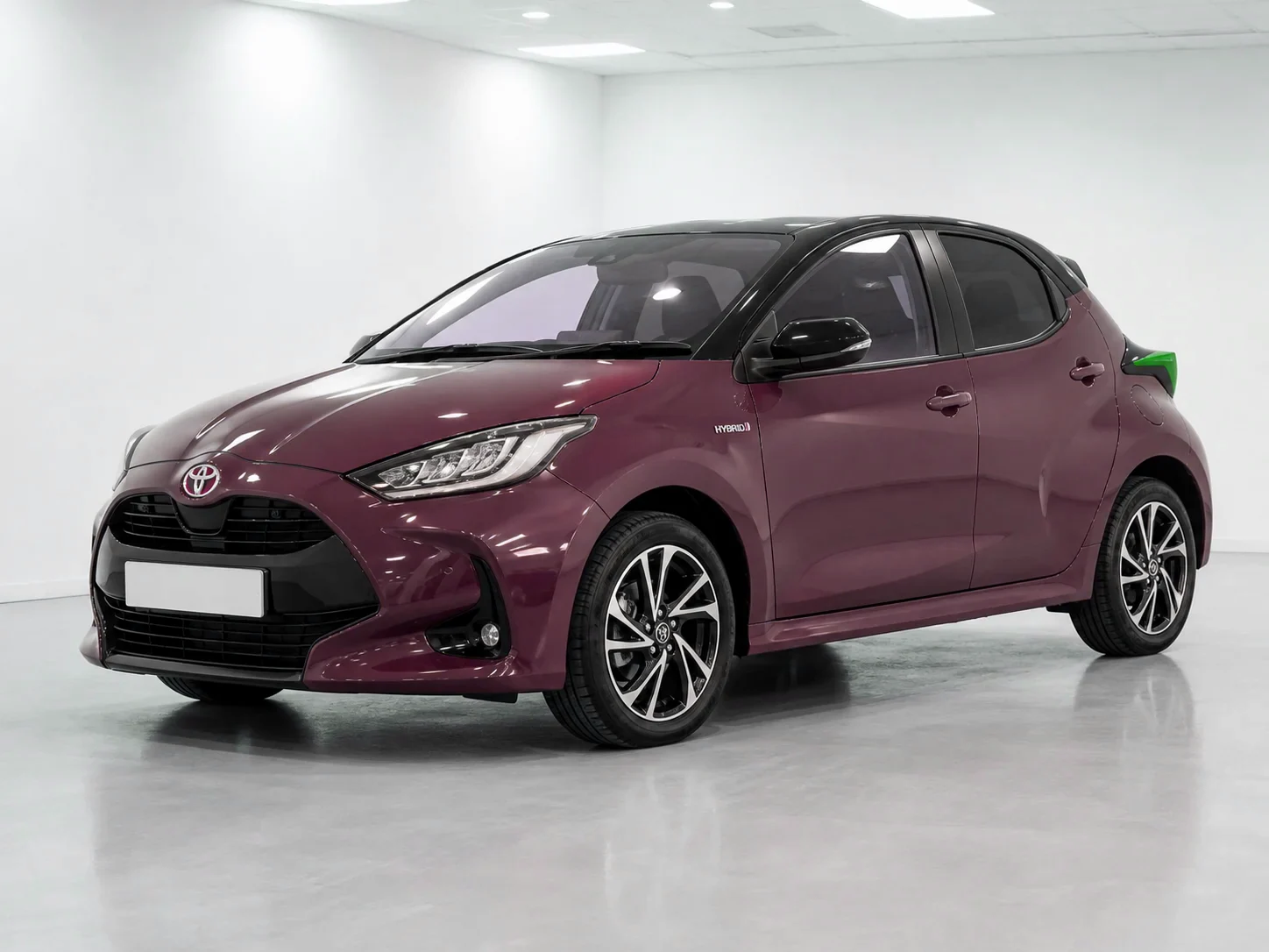 2026 Toyota Yaris Excel Hybrid in a white LED showroom