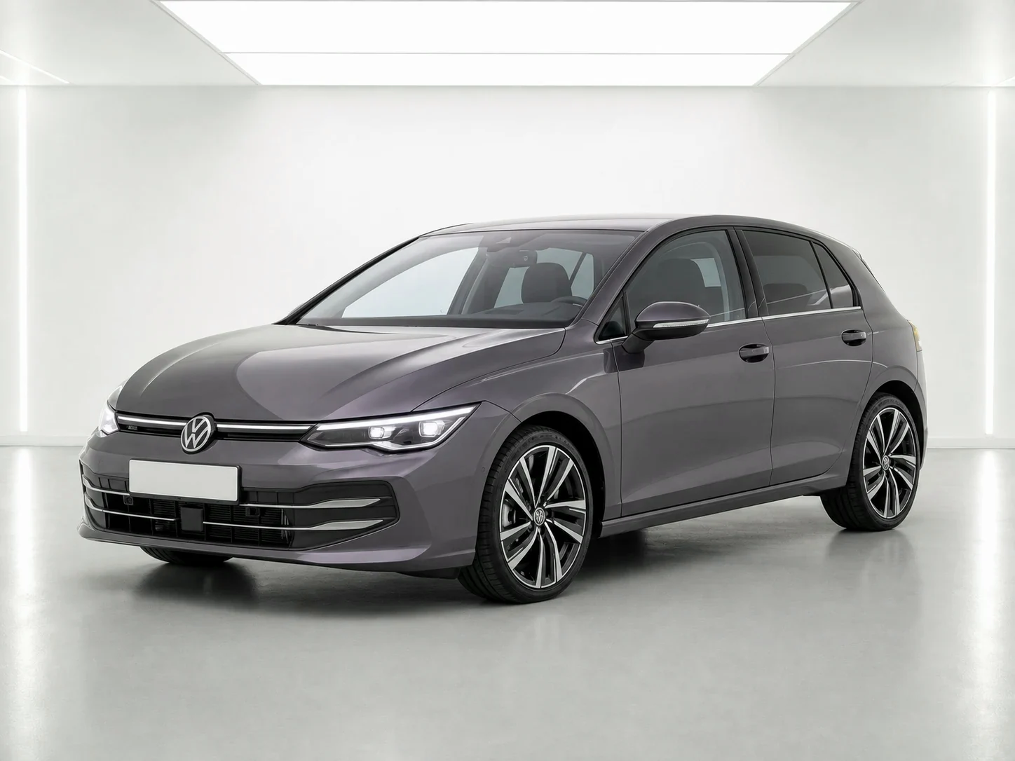 2026 Volkswagen Golf Style eTSI in a white LED showroom