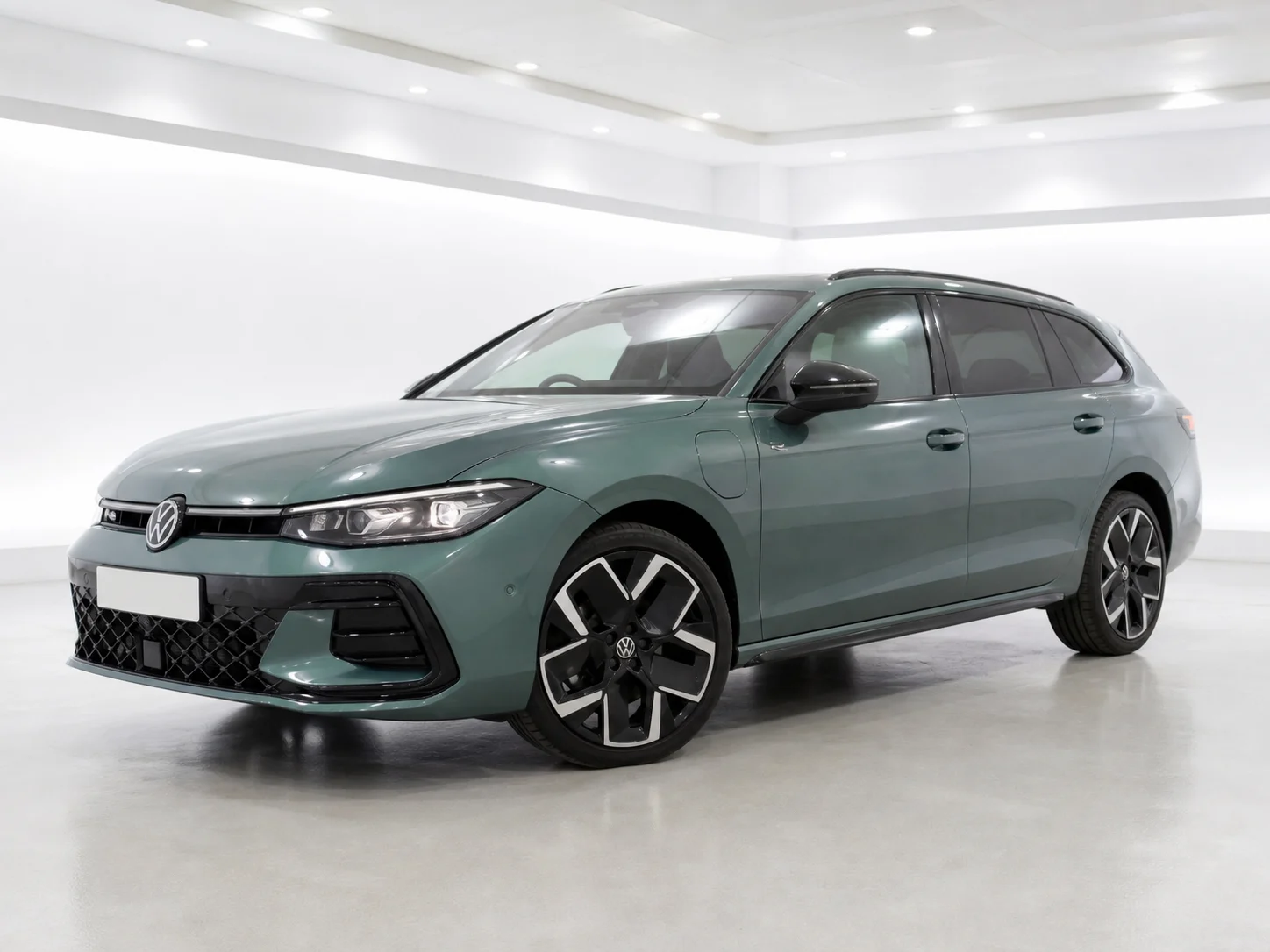 2026 Volkswagen Passat eHybrid R-Line DSG in a white LED showroom