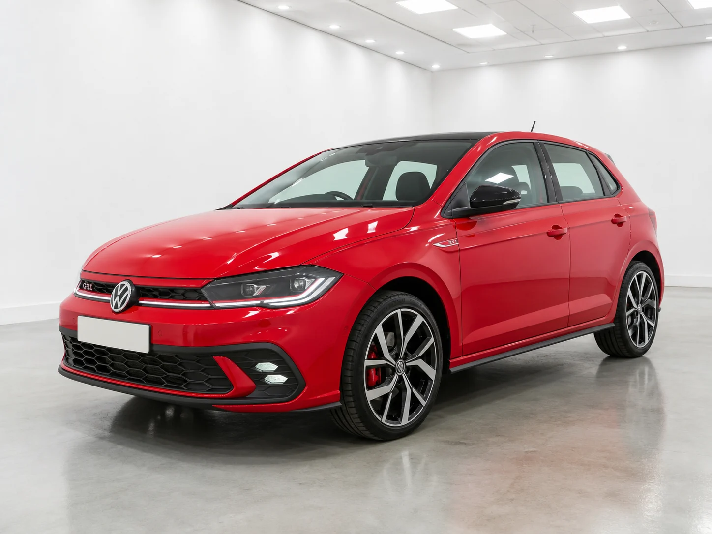 2026 Volkswagen Polo GTI DSG in a white LED showroom