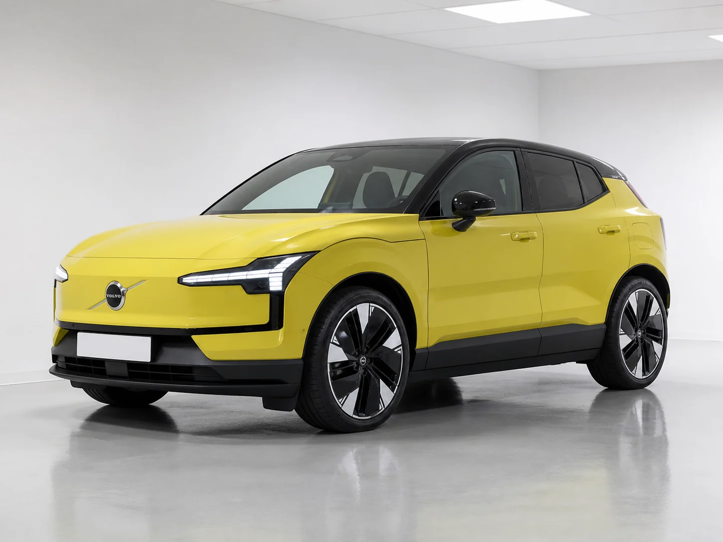2026 Volvo EX30 Twin Motor Performance Ultra in a white LED showroom