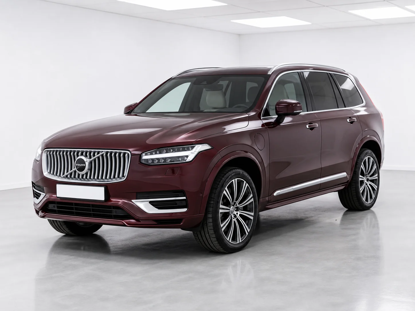2026 Volvo XC90 T8 Plug-in Hybrid Ultra in a white LED showroom
