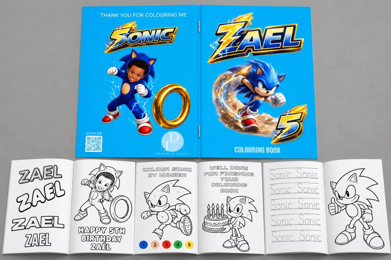 Personalised children’s colouring book