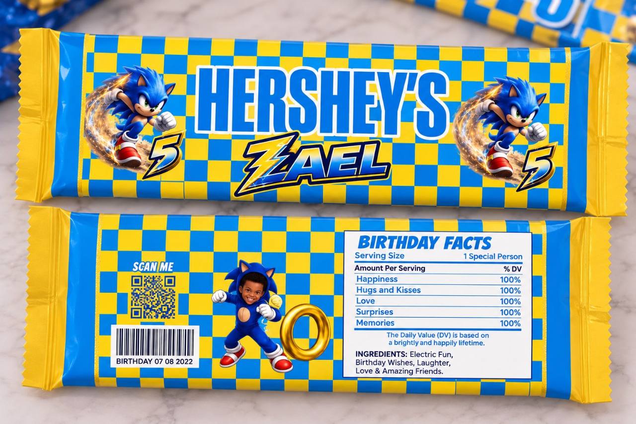 Character theme Personalised Filled Chocolate Bar