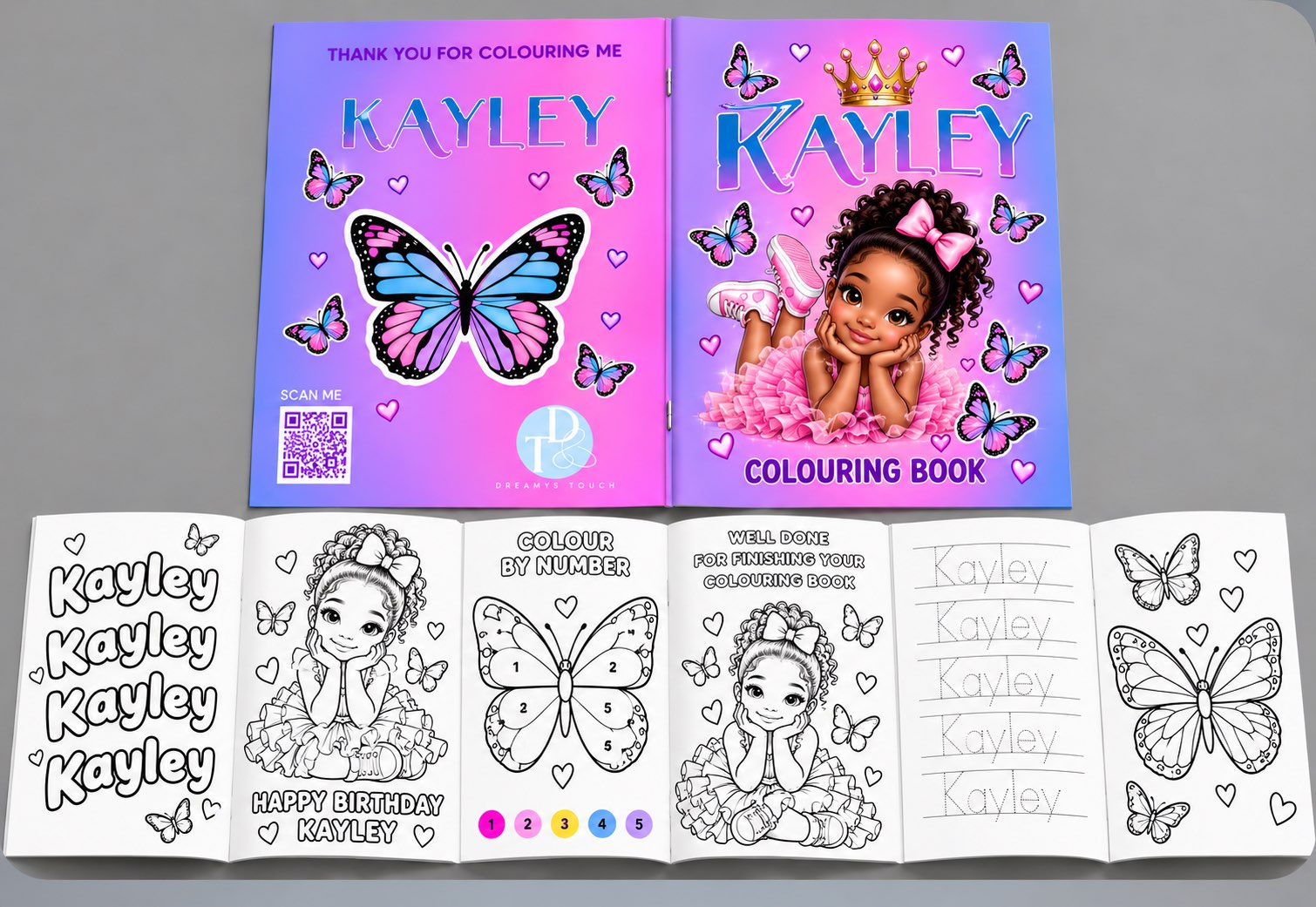 Butterfly Personalised Colouring & Activity Book
