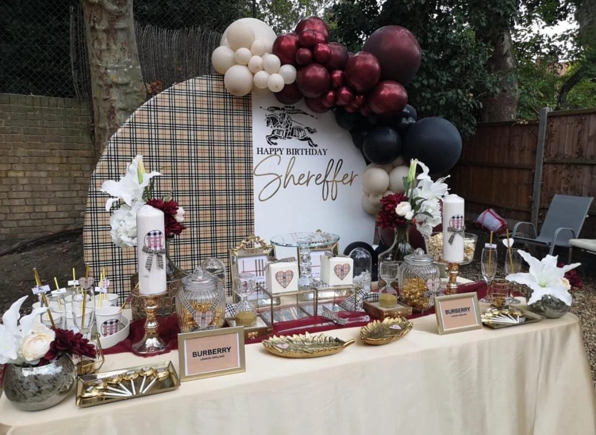 Birthday table & floral display
